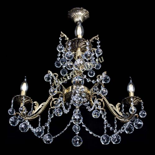 Люстра бронзовая Кассандра №3 шар в Новокузнецке Гусь Хрустальный