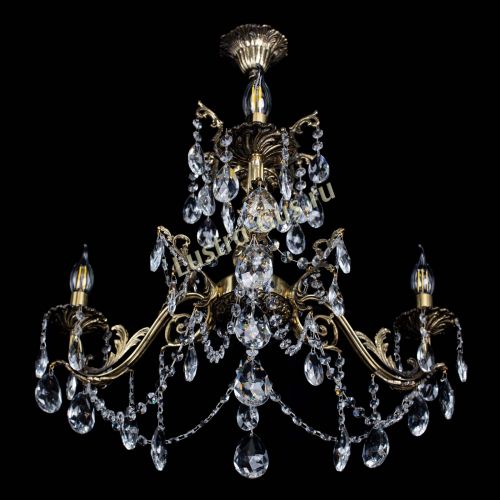 Люстра бронзовая Кассандра №3 журавлик в Новокузнецке Гусь Хрустальный