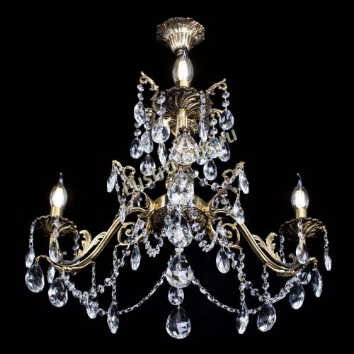 Люстра бронзовая Кассандра №3 журавлик в Новокузнецке Гусь Хрустальный