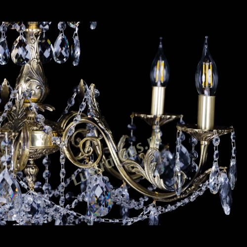 Бронзовая люстра Кассандра №5 баден в Новокузнецке Гусь Хрустальный