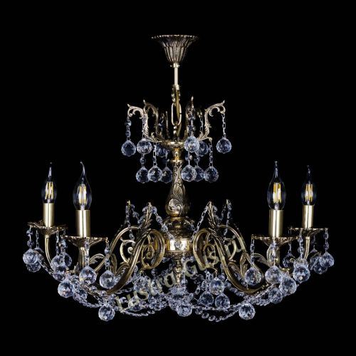 Бронзовая люстра Кассандра №5 шар в Новокузнецке Гусь Хрустальный