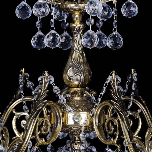 Бронзовая люстра Кассандра №5 шар в Новокузнецке Гусь Хрустальный