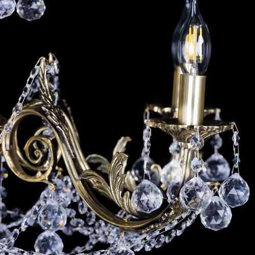 Бронзовая люстра Кассандра №5 шар в Новокузнецке Гусь Хрустальный