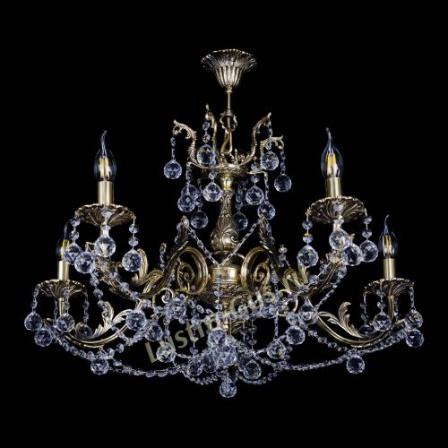 Бронзовая люстра Кассандра №5 шар в Новокузнецке Гусь Хрустальный