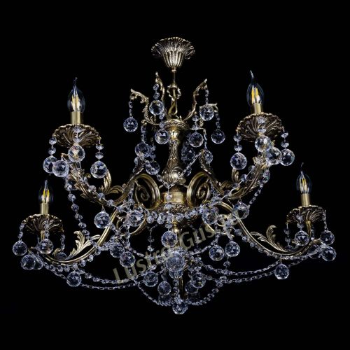 Бронзовая люстра Кассандра №5 шар в Новокузнецке Гусь Хрустальный