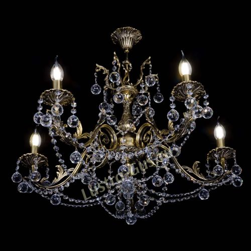 Бронзовая люстра Кассандра №5 шар в Новокузнецке Гусь Хрустальный