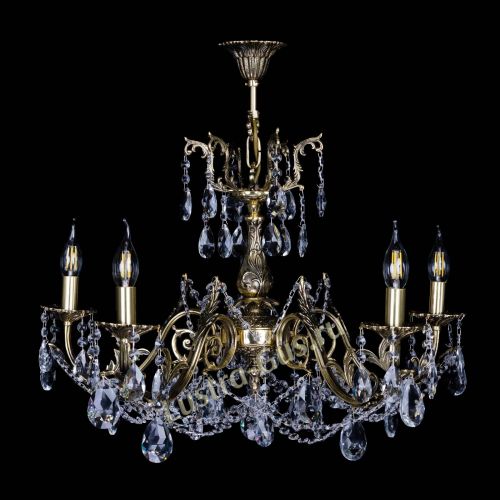 Бронзовая люстра Кассандра №5 журавлик в Новокузнецке Гусь Хрустальный