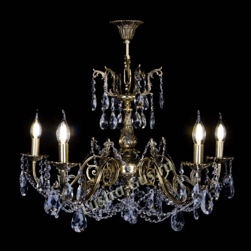 Бронзовая люстра Кассандра №5 журавлик в Новокузнецке Гусь Хрустальный