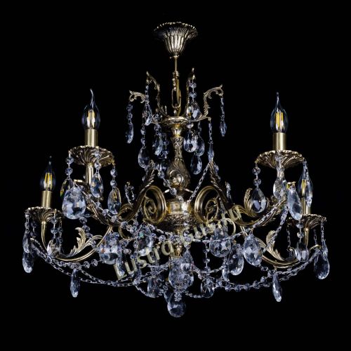 Бронзовая люстра Кассандра №5 журавлик в Новокузнецке Гусь Хрустальный