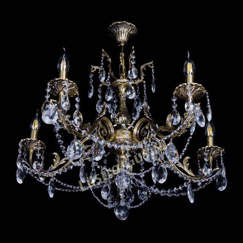 Бронзовая люстра Кассандра №5 журавлик в Новокузнецке Гусь Хрустальный