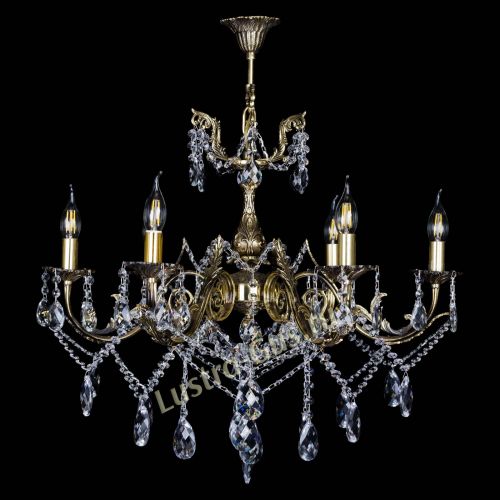 Бронзовая люстра Кассандра №6/2 баден в Новокузнецке Гусь Хрустальный