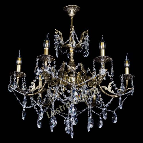 Бронзовая люстра Кассандра №6/2 баден в Новокузнецке Гусь Хрустальный