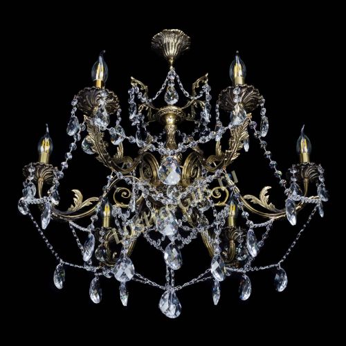 Бронзовая люстра Кассандра №6/2 баден в Новокузнецке Гусь Хрустальный