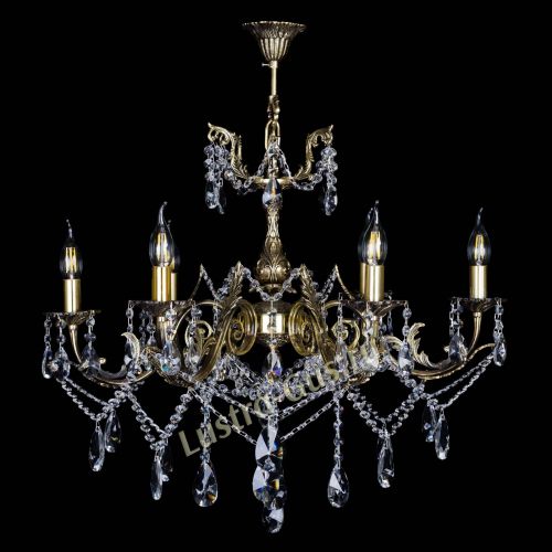  Бронзовая люстра Кассандра №6/2 лучик в Новокузнецке Гусь Хрустальный