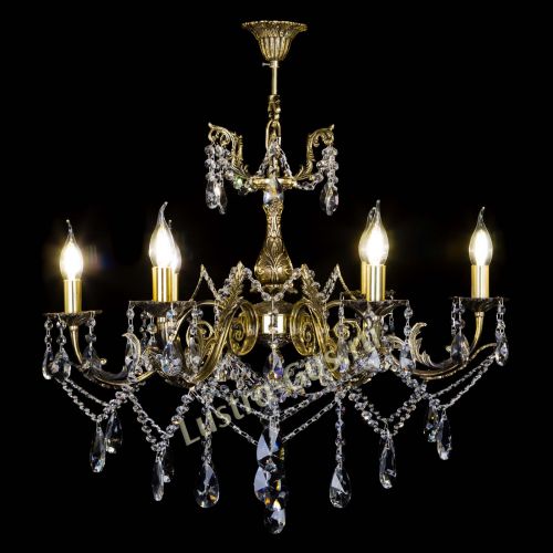  Бронзовая люстра Кассандра №6/2 лучик в Новокузнецке Гусь Хрустальный