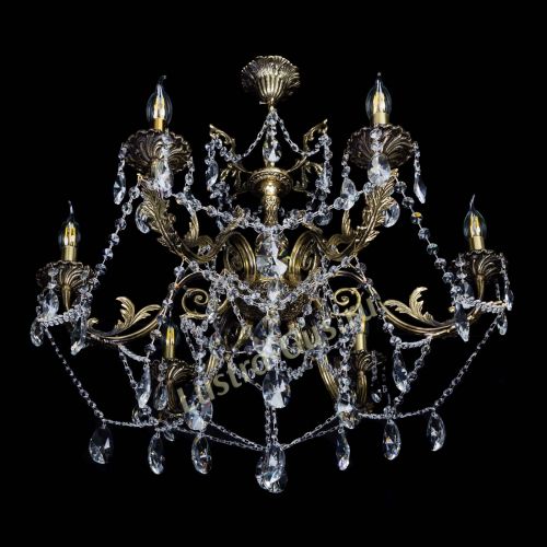  Бронзовая люстра Кассандра №6/2 лучик в Новокузнецке Гусь Хрустальный