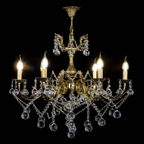 Бронзовая люстра Кассандра №6/2 шар в Новокузнецке Гусь Хрустальный