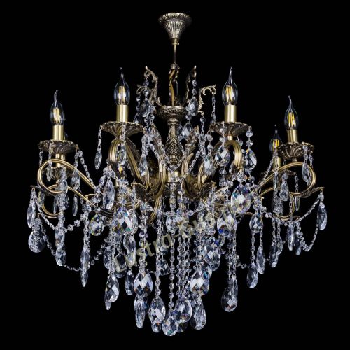 Бронзовая люстра Мелания №8/2 баден в Новокузнецке Гусь Хрустальный