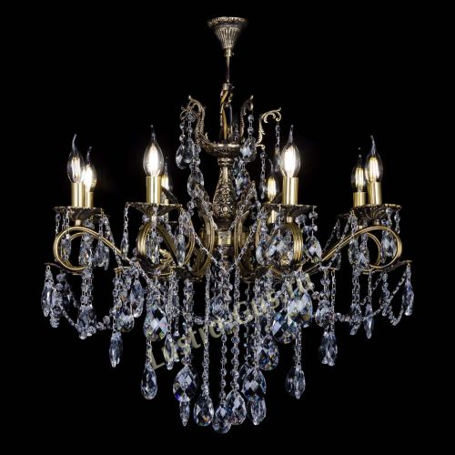 Бронзовая люстра Мелания №8/2 баден в Новокузнецке Гусь Хрустальный