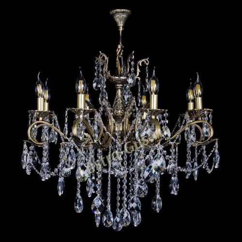 Бронзовая люстра Мелания №8/2 баден в Новокузнецке Гусь Хрустальный