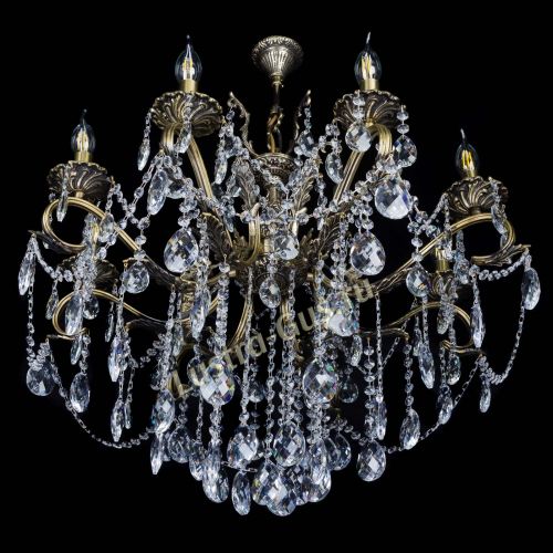 Бронзовая люстра Мелания №8/2 баден в Новокузнецке Гусь Хрустальный