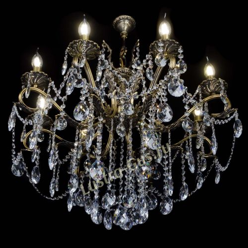 Бронзовая люстра Мелания №8/2 баден в Новокузнецке Гусь Хрустальный