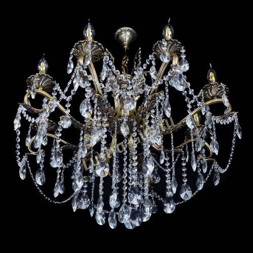 Бронзовая люстра Мелания №8/2 лучик в Новокузнецке Гусь Хрустальный