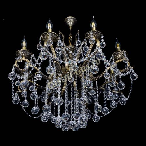 Бронзовая люстра Мелания №8/2 шар в Новокузнецке Гусь Хрустальный