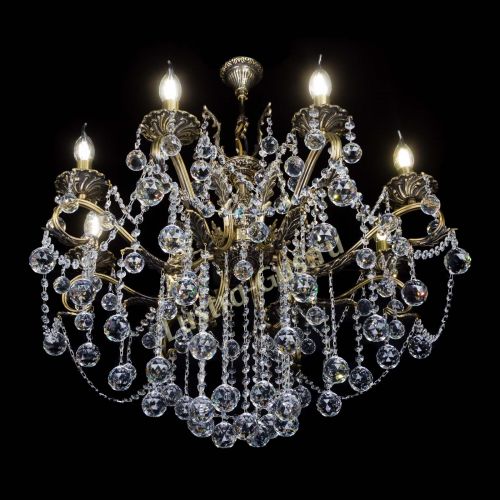 Бронзовая люстра Мелания №8/2 шар в Новокузнецке Гусь Хрустальный