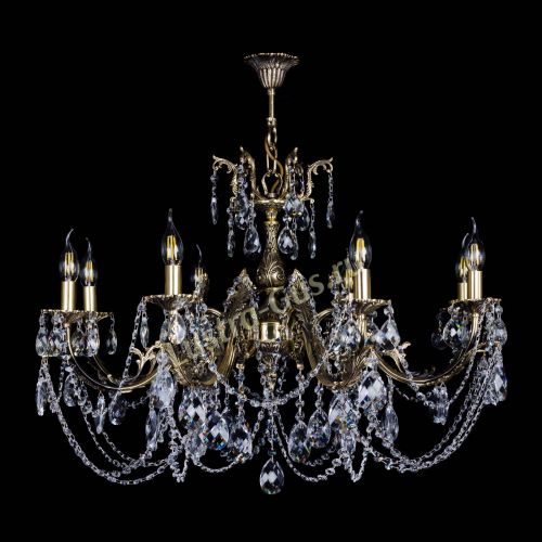 Бронзовая люстра Кассандра №8 баден в Новокузнецке Гусь Хрустальный