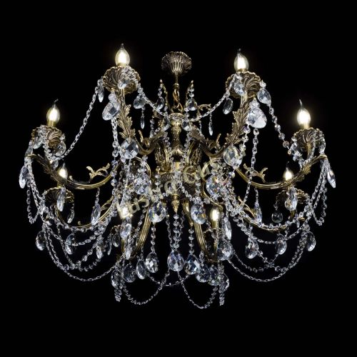 Бронзовая люстра Кассандра №8 баден в Новокузнецке Гусь Хрустальный