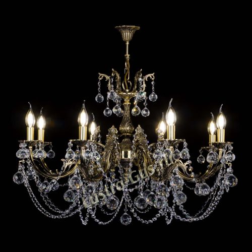 Бронзовая люстра Кассандра №8 шар в Новокузнецке Гусь Хрустальный