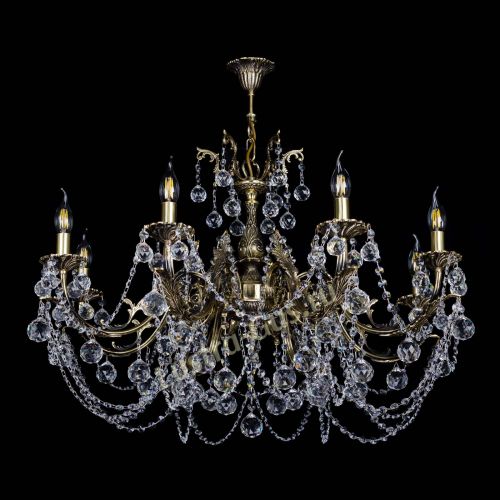 Бронзовая люстра Кассандра №8 шар в Новокузнецке Гусь Хрустальный