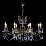 Бронзовая люстра Кассандра №8 удлиненная с конусами в Новокузнецке