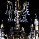 Бронзовая люстра Кассандра №8 удлиненная с конусами в Новокузнецке