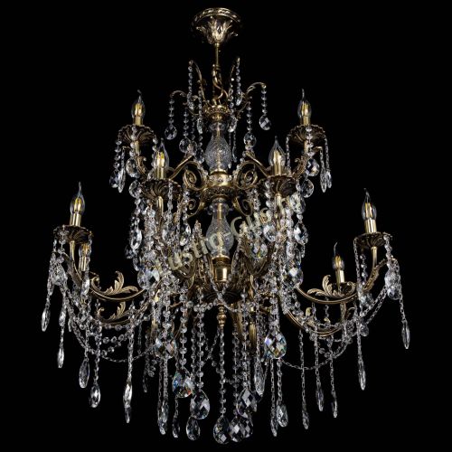 Люстра бронзовая Кассандра Алфея №12 баден в Новокузнецке Гусь Хрустальный