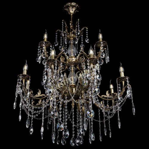 Люстра бронзовая Кассандра Алфея №12 баден в Новокузнецке Гусь Хрустальный