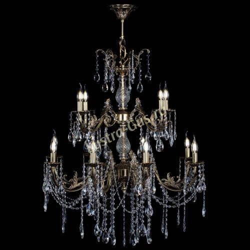 Люстра бронзовая Кассандра Алфея №12 журавлик в Новокузнецке Гусь Хрустальный