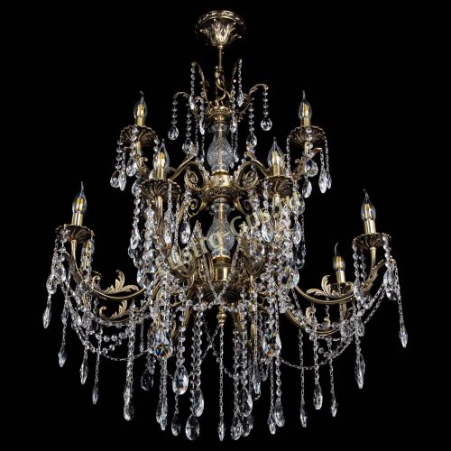 Люстра бронзовая Кассандра Алфея №12 журавлик в Новокузнецке Гусь Хрустальный