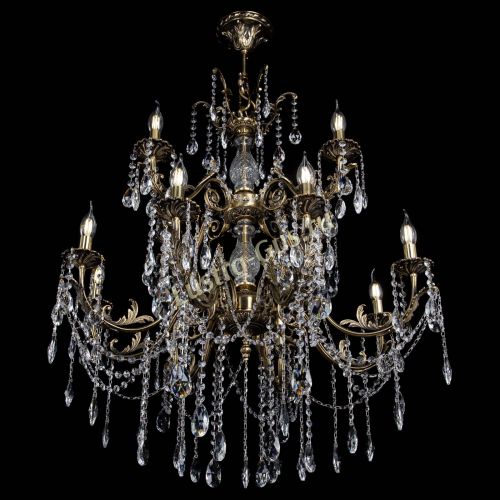 Люстра бронзовая Кассандра Алфея №12 журавлик в Новокузнецке Гусь Хрустальный