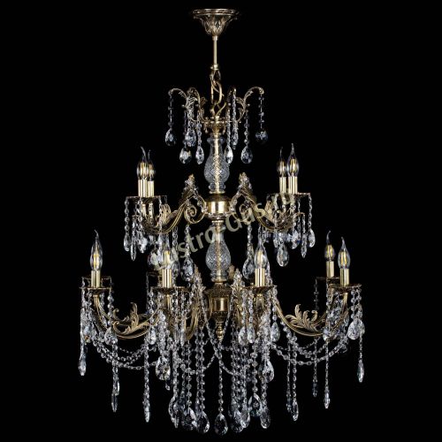 Люстра бронзовая Кассандра Алфея №12 звездочка в Новокузнецке Гусь Хрустальный