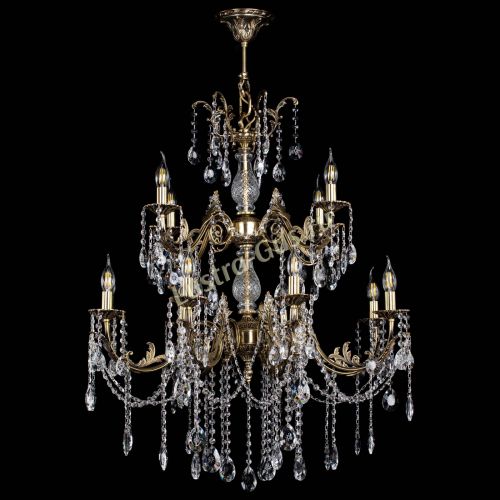 Люстра бронзовая Кассандра Алфея №12 звездочка в Новокузнецке Гусь Хрустальный