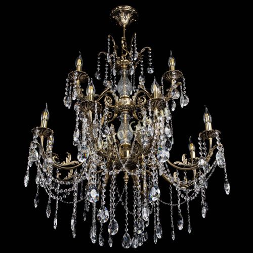 Люстра бронзовая Кассандра Алфея №12 звездочка в Новокузнецке Гусь Хрустальный