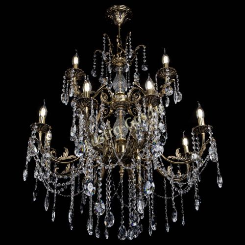 Люстра бронзовая Кассандра Алфея №12 звездочка в Новокузнецке Гусь Хрустальный