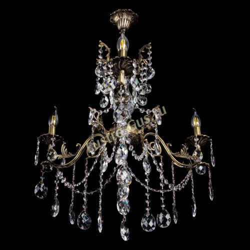 Люстра бронзовая Кассандра Алфея №3/1 баден в Новокузнецке Гусь Хрустальный