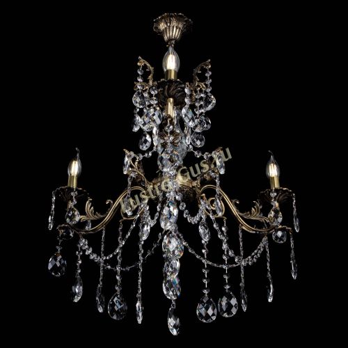 Люстра бронзовая Кассандра Алфея №3/1 баден в Новокузнецке Гусь Хрустальный