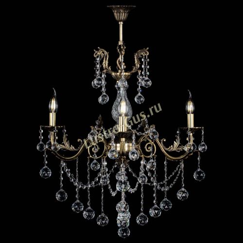 Люстра бронзовая Кассандра Алфея №3/1 шар в Новокузнецке Гусь Хрустальный