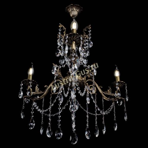 Люстра бронзовая Кассандра Алфея №3/1 журавлик в Новокузнецке Гусь Хрустальный