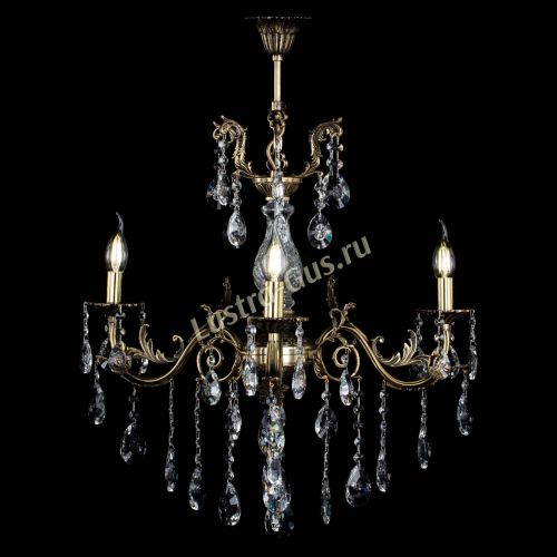 Люстра бронзовая Кассандра Алфея №3/2 звездочка в Новокузнецке Гусь Хрустальный