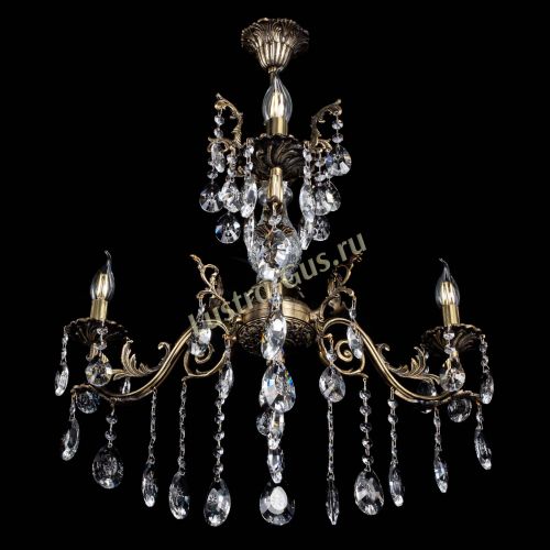 Люстра бронзовая Кассандра Алфея №3/2 звездочка в Новокузнецке Гусь Хрустальный